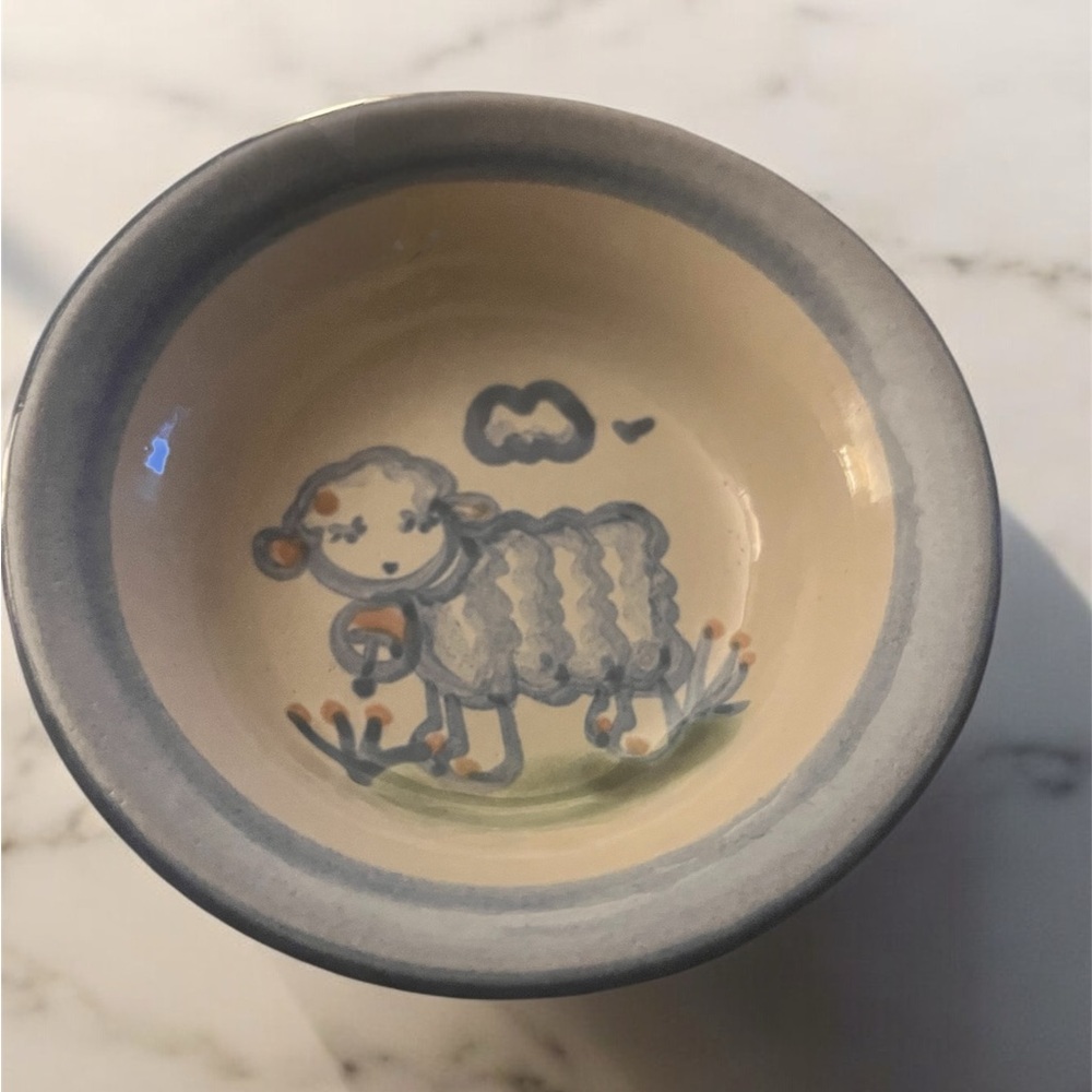 M.A Hadley Sheep lamb Renkin Design small 4” Bowl
